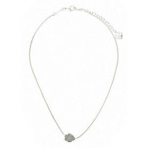 Kendra Scott Platinum Drusy Silver Mara Necklace